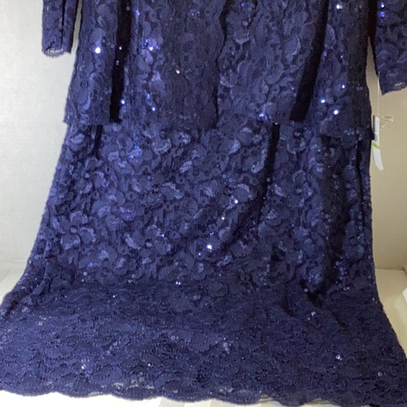 SLNY Lace Dress & Jacket Two-Piece Set - Picture 7 of 13